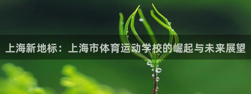 尊龙官方正版app官网：上海新地标：上海市体育运动学校的崛起